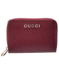 Gucci - Gg Leather Zip Around Wallet - Lyst