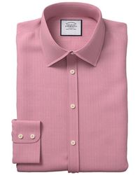 Charles Tyrwhitt - Magenta Slim Fit Classic Collar Shirt - Lyst