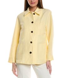 Lafayette 148 New York - Linen & Silk-Blend Shirt Jacket - Lyst