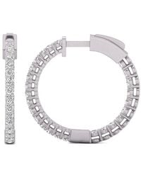 Diana M. Jewels - Diana M. Fine Jewelry 14k 1.00 Ct. Tw. Lab Grown Diamond Hoops - Lyst