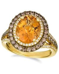 Le Vian - Cinnamon Citrine® 14k 3.71 Ct. Tw. Diamond & Citrine Cocktail Ring - Lyst