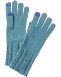 Bruno Magli - Cable Knit Cuff Cashmere Gloves - Lyst