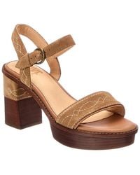 Frye - Pipa Woodstock Suede & Leather Sandal - Lyst
