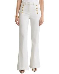 Reiss - Petite Athena Button Detail Flared Jean - Lyst