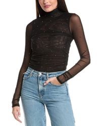 Cinq À Sept - Mesh Turtleneck Top - Lyst