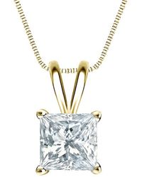 Sabrina Designs Lab Grown Diamonds - 14K 1.00 Ct. Tw. Lab-Grown Diamond Solitaire Pendant - Lyst