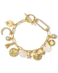Liv Oliver - 18k Plated Lucky Charm Bracelet - Lyst