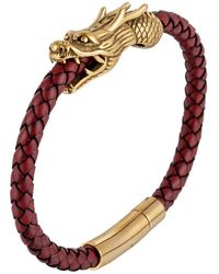 Eye Candy LA - Luxe Collection Lionel Dragon Leather & Stainless Snap Bracelet - Lyst