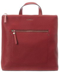 Fiorelli Finley Large Leather Backpack - Red