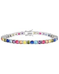 Liv Oliver - 18K Plated 10.70 Ct. Tw. Semi Precious Quartz Tennis Bracelet - Lyst
