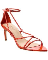 SCHUTZ SHOES - Pamella Mid Heel Patent Sandal - Lyst