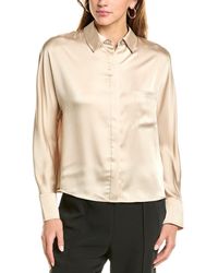 Vince - Satin Dolman Sleeve Blouse - Lyst