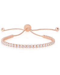 Glaze Jewelry - 14k Rose Gold Vermeil Cz Tennis Bracelet - Lyst