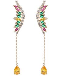 Eye Candy LA - 14k Plated Cz Multi Color Drop Earrings - Lyst