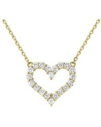 Forever Creations Signature - Forever Creations 14k 1.00 Ct. Tw. Diamond Heart Necklace - Lyst