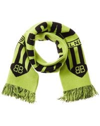 Balenciaga - Logo Soccer Wool-Blend Scarf - Lyst