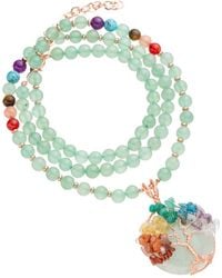 Eye Candy LA - Statement Collection Agate Tree Of Life Necklace - Lyst