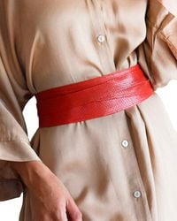 Ada - Classic Wrap Leather Belt - Lyst