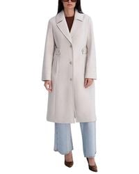 Kensie - Faux Wool Tailored Longline Coat - Lyst