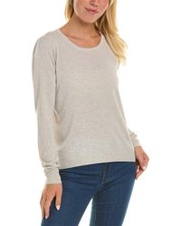 Forte - Gathered Sleeve Scoop Neck Silk & Cashmere-blend Sweater - Lyst