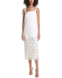 Valentino - Donna Silk-Blend Midi Dress - Lyst