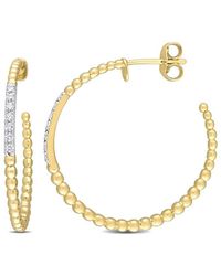 Rina Limor - 14k 0.21 Ct. Tw. Diamond Open Hoops - Lyst