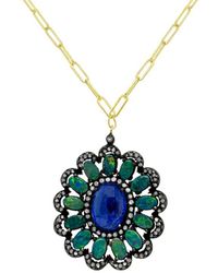 Meira T - 14k 8.00 Ct. Tw. Diamond & Gemstone Flower Necklace - Lyst