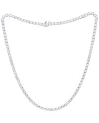 Diana M. Jewels - Diana M. Fine Jewelry 14K 25.00 Ct. Tw. Lab Grown Diamond Tennis Necklace - Lyst