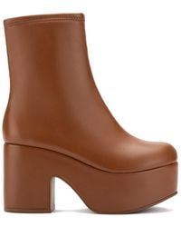 Larroude - Larroudé Miso Leather Platform Boot - Lyst