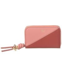 Fendi - Ff Diamonds Zipper Around Mini Leather Wallet - Lyst