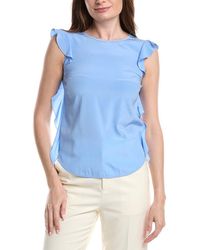 Peserico - Silk-Blend Ruffle Top - Lyst
