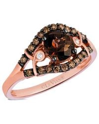 Le Vian - Chocolate Quartz® 14k Rose Gold 1.00 Ct. Tw. Diamond & Smoky Quartz Cocktail Ring - Lyst