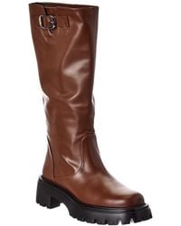 Stuart Weitzman - Emerson Buckle Leather Knee-Boot - Lyst