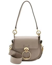 Chloé - Grey Calfskin Tess Small Shoulder Bag (authentic Pre-loved) - Lyst