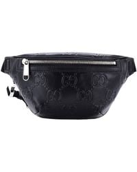 Gucci - Gg Embossed Perforated Leather Belt Bag Small (Authentic Pre- Loved) - Lyst