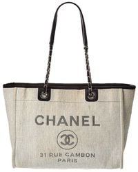 CHANEL - Raffia Small Deauville Tote (Authentic Pre-Loved) - Lyst