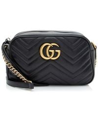 Gucci - Matelasse Leather Gg Marmont Small Camera Bag (Authentic Pre- Loved) - Lyst