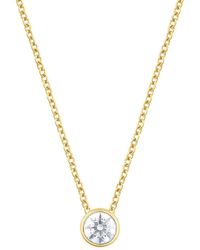Lab Grown Diamonds - 14k 0.50 Ct. Tw. Lab Grown Diamond Solitaire Pendant - Lyst