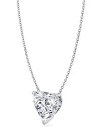 Lab Grown Diamonds - 14k 1.00 Ct. Tw. Lab-grown Diamond Heart Necklace - Lyst
