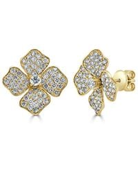 Sabrina Designs - 14K 1.60 Ct. Tw. Diamond Flower Earrings - Lyst
