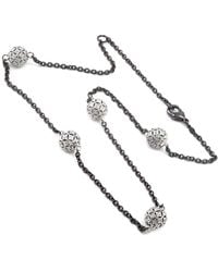 Diamond Select Cuts - Silver & Steel 0.11 Ct. Tw. Diamond Ball Necklace - Lyst