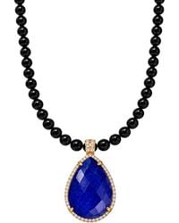 Liv Oliver - 18K Plated 38.20 Ct. Tw. Sapphire Cz Necklace - Lyst