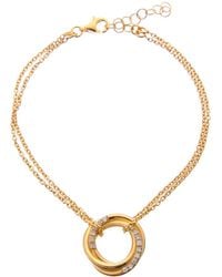 Meshmerise - 18k Over Silver 0.15 Ct. Tw. Diamond Twisted Bracelet - Lyst