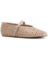 Tiffany & Fred Paris - Perforated Leather Mary Jane Flat - Lyst