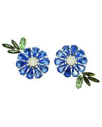 Carolina Herrera - Cz Crystal Daisy Earrings - Lyst
