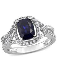 Rina Limor - 10K 2.37 Ct. Tw. Diamond & Lab-Grown Sapphire Crossover Ring - Lyst