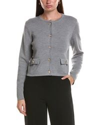 Bruno Magli - Cropped Crewneck Wool Jacket - Lyst