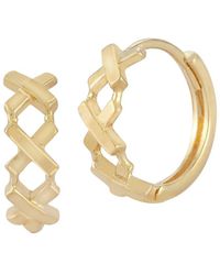 Ember Fine Jewelry - 14k X Huggie Earrings - Lyst