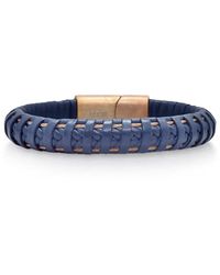 Alor Stainless Steel Cable Bangle Bracelet - Blue