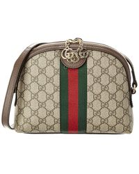 Gucci - Ophidia Small GG Supreme Canvas & Leather Shoulder Bag - Lyst